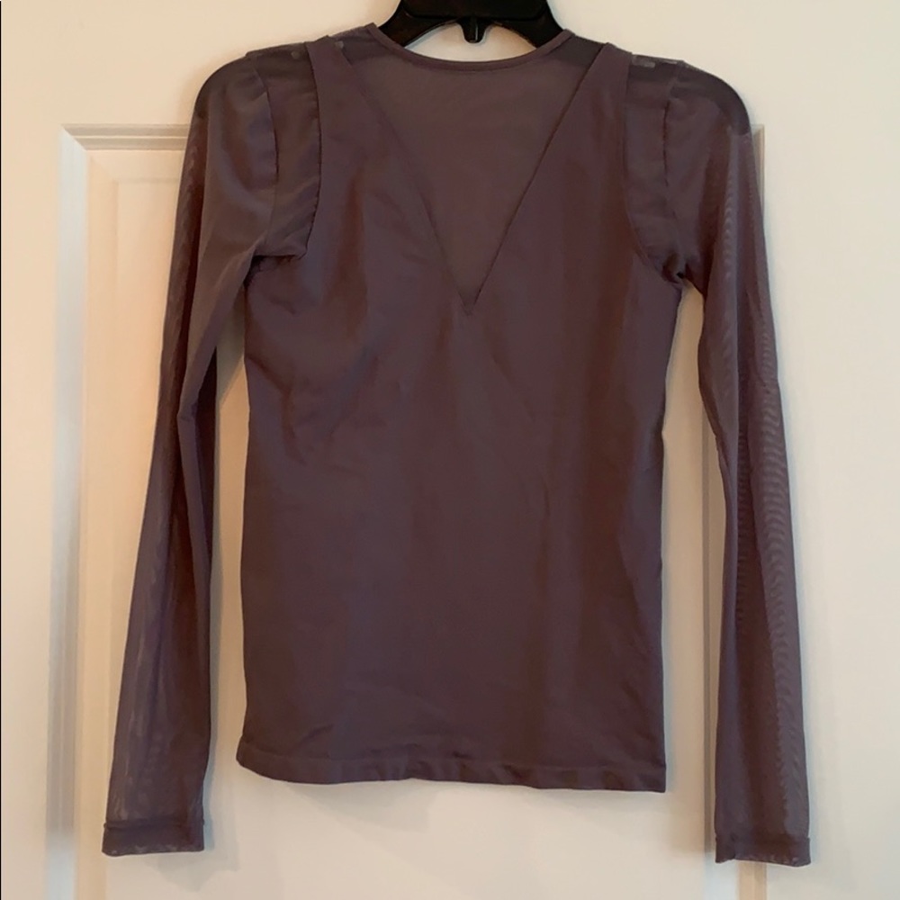 Purple mesh and solid purple free people top